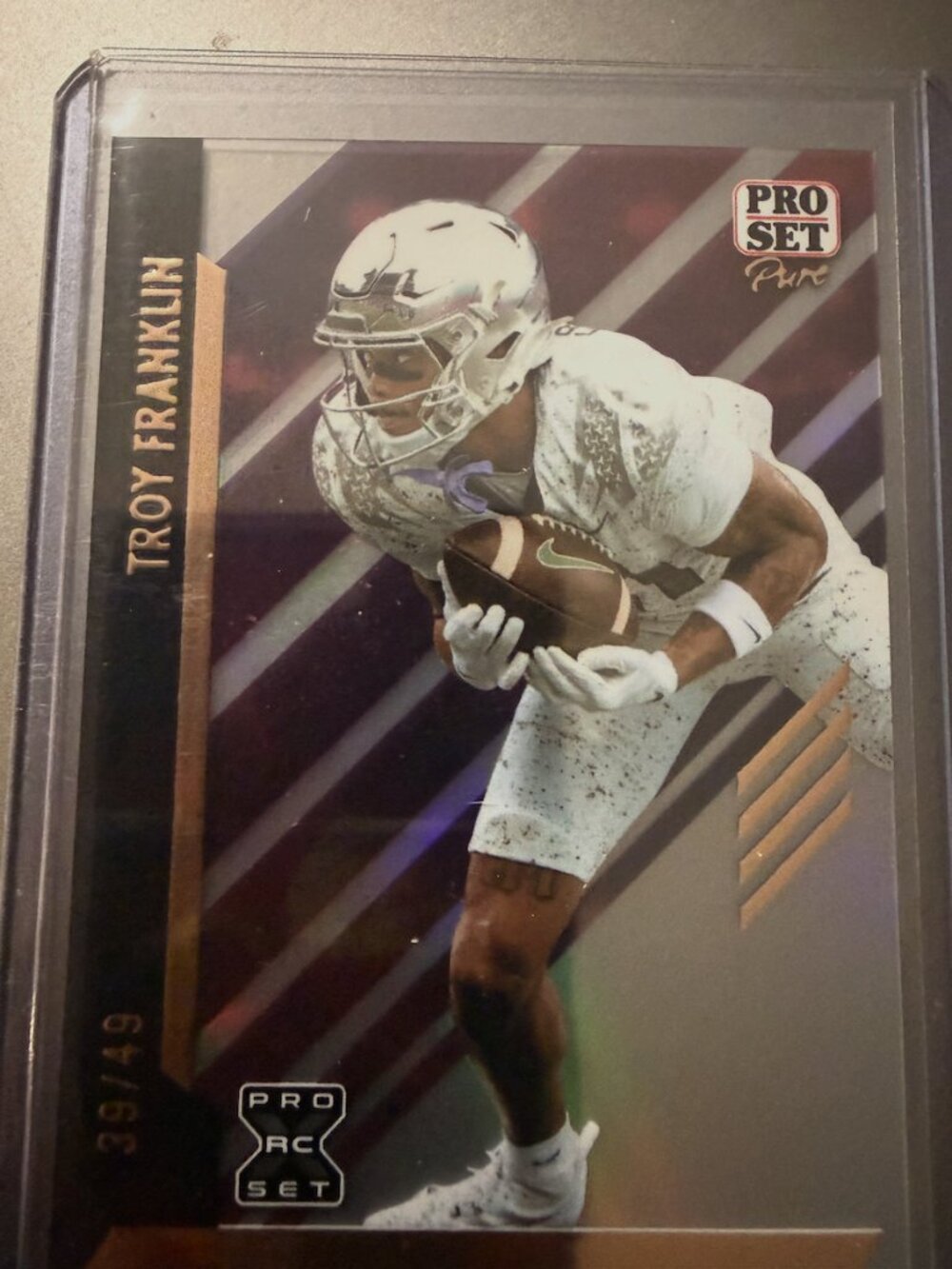 2024 Leaf Pro Set Pure Bronze Spectrum 39/49 Troy Franklin #148 Rookie
